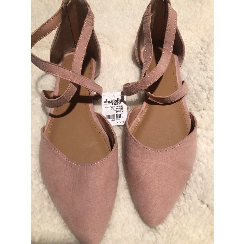Charlotte Russe Light pink flats size 9